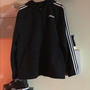 adidas 3 stripe wind breaker
